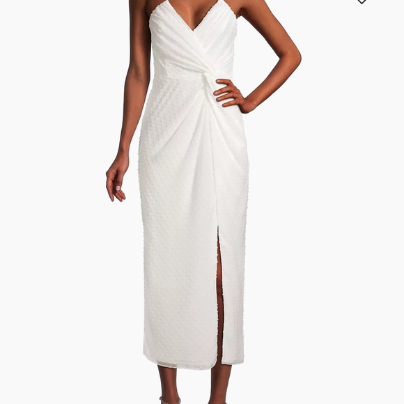 Katie May Twisted Strapless Midi Dress NWT - Picture 2 of 3